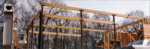 Steel Beam Foundation at Feinstein Residence, Old Westbury, New York.