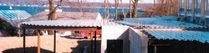 Residential foundation in progress for back deck overlooking Manhasset Bay.